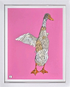 Runner Duck on Pink (Framed)