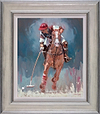 Polo on Blue Background (Framed)