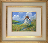 Flower Picking Along the Coastal Path (Framed)