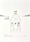 Beach Hut and a Boat (sketch)