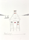 Beach Hut and a Boat (sketch)