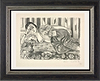 Odalisque a la Culotte de Satin Rouge, 1925 (Framed)