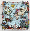 Navigators Floating Map - Ostrich Discoveries Of The World