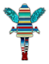 Angel Cake - Blue Stripe (Framed)