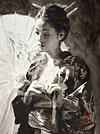Michiko With White Umbrella