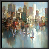Sailing Out of the City (Framed)