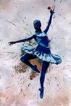 Ballerina Rose (Silver and blue)