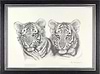 Tiger Cubs Sketch (Framed)