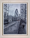 Stroll In The Rain-London (Framed)