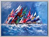 Sailing With Friends (Framed)