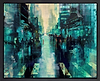 London Dancing in the Rain (Framed)