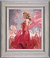 Red Flamenco with Pink Shawl (Framed)