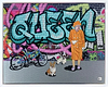 Green Queen Dark Graffiti Wall (Framed)