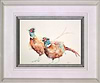 Evening Stroll- Male Pheasants (Framed)