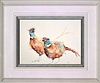 Evening Stroll- Male Pheasants (Framed)
