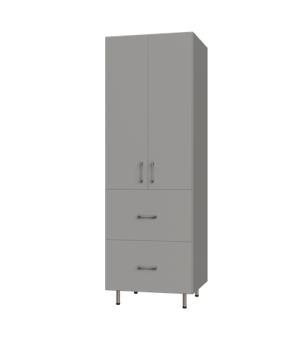 Upper Door, 2 Drawer Garage Tall Shelf Tower