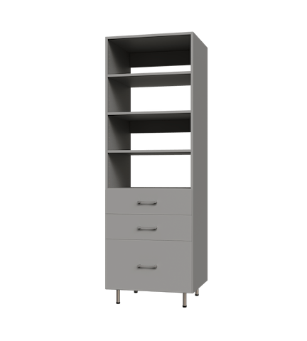 3 Drawer Garage Tall Shelf Tower