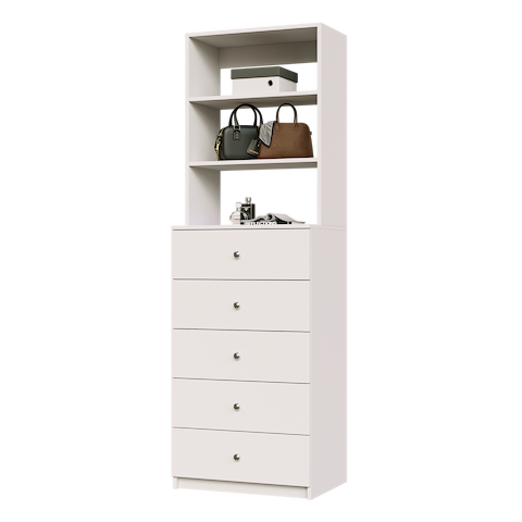 5 Drawer Hutch Tower