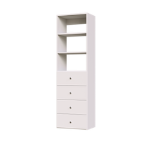 19.5 inch white slab drawer tower designed for closet drawer storage