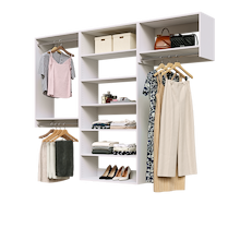 White 88.5-inch Vista Total Closet Kit with a shelf tower, double hanging, and tall hanging