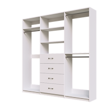 White closet kit 84 inch for clothing and accessory organization