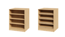 Natual Oak slanted shoe shelves adjustable shelves 
