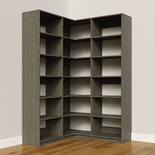 Grey closet storage solution, 53.25 inch, for convenient storage
