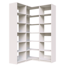 White closet system, 50.25 inch, featuring adjustable shelves for reach-in or walk-in closets