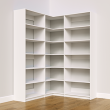 White closet organizer, 59.25 inch, kit for closet shelving