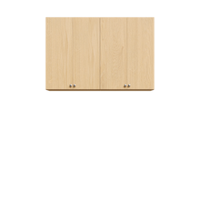 Natural Oak Basic Laundry Kit with doors featuring upper storage doors for concealed laundry room storage. Yes