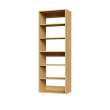 Natural oak 24 inch closet organizer for a bedroom wardrobe.