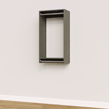 22.5 inch double hanging closet in grey, built-in for custom closets.