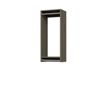 18 inch double hanging closet organizer in grey for slim closets.
