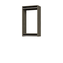 24 inch double hanging closet organizer in grey for modern home storage.