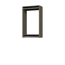 25.5 inch double hanging closet organizer in grey for modern home organization.