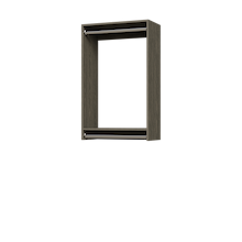 27 inch double hanging closet organizer in grey for modern home designs.