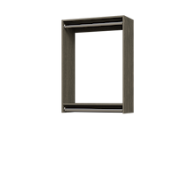 31.5 inch double hanging closet organizer in grey for modern storage.