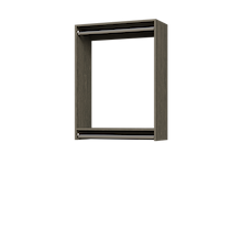 33 inch double hanging closet organizer in grey for deluxe storage.