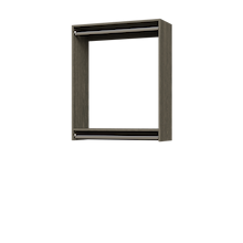 36 inch double hanging closet organizer in grey for maximum storage.