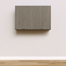 Grey Basic Laundry Kit with storage doors to keep laundry essentials hidden and organized. Yes