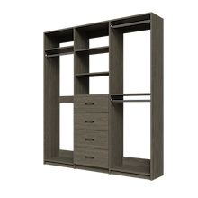 Grey closet kit 75 inch for coat and formalwear storage