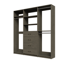 Grey closet kit 81 inch for everyday wardrobe storage