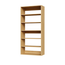 Natural oak 31.5 inch closet shelving tower for a bedroom wardrobe.