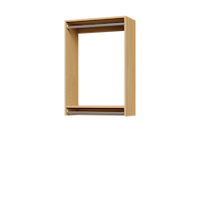 30 inch double hanging closet organizer in natural oak for master bedrooms.