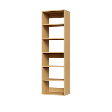 Natural oak 19.5 inch shelf tower for folded accessories and sweaters.