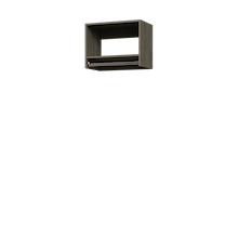 Grey 22.5 inch tall hanging closet for trench coats and dresses.