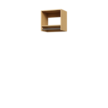 Natural Oak 18 inch tall hanging closet for formal wear and outerwear.