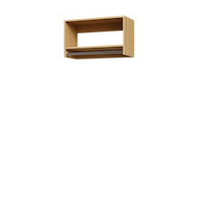 Natural Oak 30 inch tall hanging closet for high-capacity garment hanging.