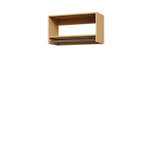 Natural Oak 31.5 inch tall hanging closet for long dress hanging.