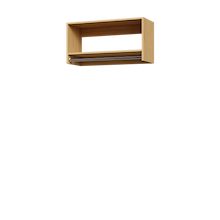 Natural Oak 34.5 inch tall hanging closet for outerwear and jackets.